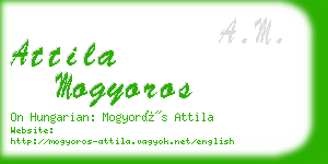 attila mogyoros business card